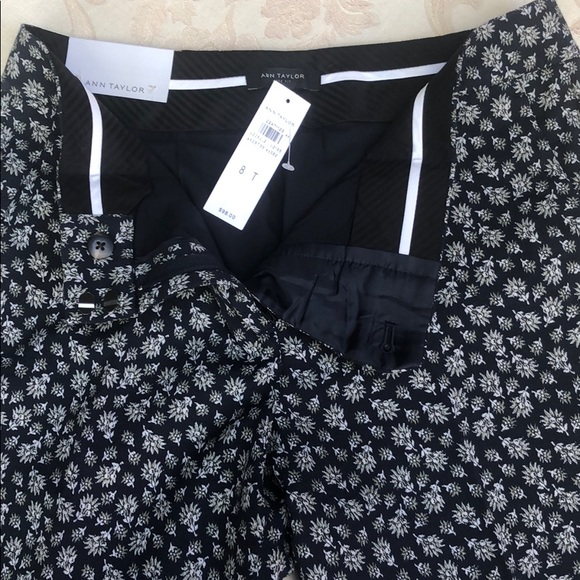 Ann Taylor Black/Gray Floral “Kate-Fit” Pants - Picture 7 of 7
